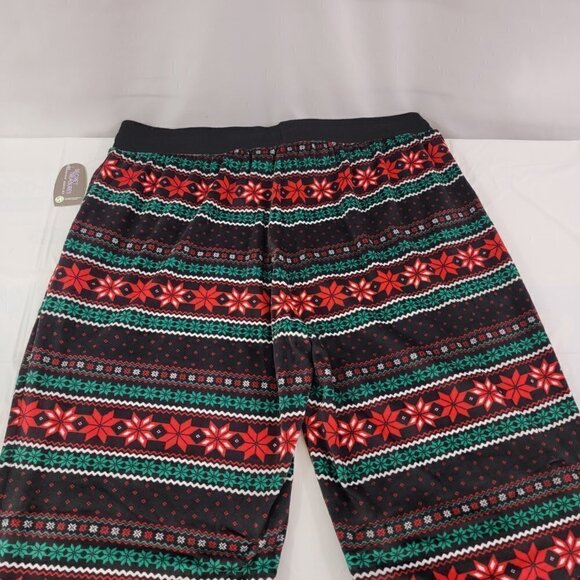 Secret Treasures Black Poinsettia Print Loungewear Joggers - Size Large NWT - Picture 7 of 14
